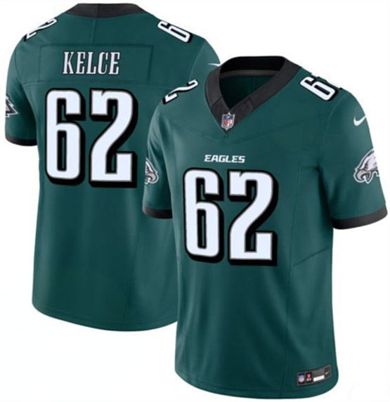 Men's Philadelphia Eagles 62 Jason Kelce Green 2024 F.U.S.E. Vapor Untouchable Limited Football Stitched Jersey