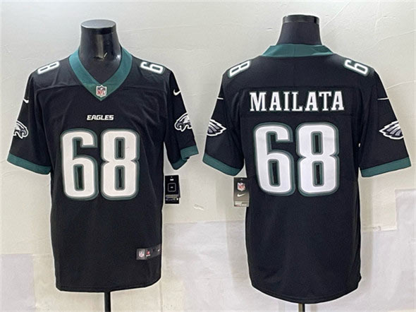 Men's Philadelphia Eagles 68 Jordan Mailata Black 2024 New Vapor Untouchable Limited Football Stitched Jersey
