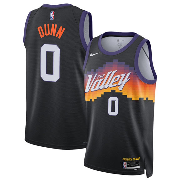 Men's Phoenix Suns 0 Ryan Dunn Black 2025 26 City Edition Stitched Basketball Jersey