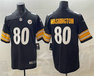 Men's Pisttburgn Steelers 80 Darnell Washington Black Vapor Untouchable Limited Stitched Jersey