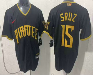 Men's Pittsburgh Pirates 15 Oneil Cruz Black 2026 City Connect Stadium Jersey