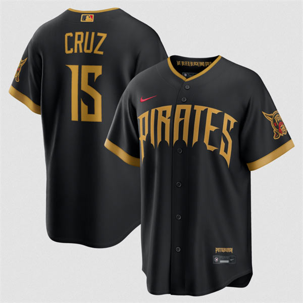 Men's Pittsburgh Pirates 15 Oswin Appollis Black 2026 City Connect Stadium Stitched Stitched Baseball Jersey
