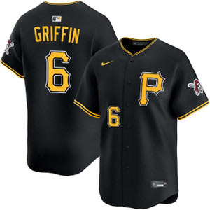Men's Pittsburgh Pirates 6 Konnor Griffin Nike Black Alt Limited Baseball Jersey