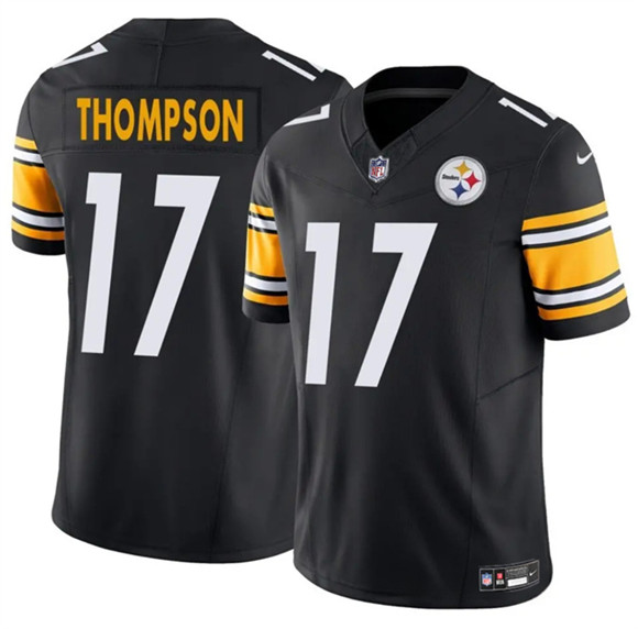 Men's Pittsburgh Steelers 17 Skylar Thompson Black 2025 F.U.S.E. Vapor Untouchable Limited Football Stitched Jersey
