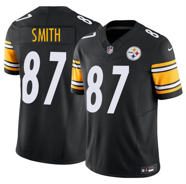 Men's Pittsburgh Steelers 87 Brandon Smith Black 2026 F.U.S.E. Vapor Limited Football Stitched Jersey