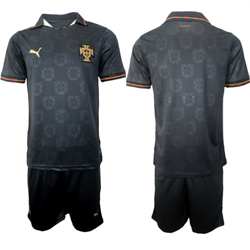 Men's Portugal Blank National Team FIFA x World Cup 2026 Away Gray On Eusebio special edition Jersey