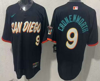 Men's San Diego Padres 9 Jake Cronenworth Black 2026 City Connect Stadium Jersey