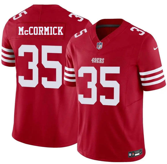 Men's San Francisco 49ers 35 Sincere McCormick Red 2026 F.U.S.E. Vapor Untouchable Limited Football Stitched Jersey