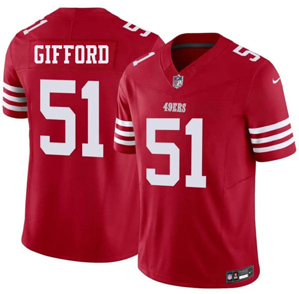 Men's San Francisco 49ers 51 Luke Gifford Red 2026 F.U.S.E. Vapor Untouchable Limited Football Stitched Jersey