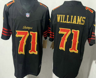 Men's San Francisco 49ers 71 Trent Williams Limited Black Rivalries FUSE Vapor Jersey