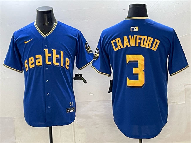 Men's Seattle Mariners 3 Cal Raleigh Royal 2025 Limited Stitched jersey