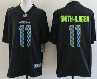 Men's Seattle Seahawks 11 Jaxon Smith Njigba Limited Black Fashion Vapor Jersey
