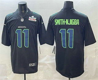 Men's Seattle Seahawks 11 Jaxon Smith Njigba Limited Black Super Bowl LX Fashion Vapor Jersey