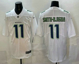 Men's Seattle Seahawks 11 Jaxon Smith Njigba Limited White Fashion Vapor Jersey