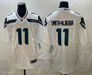 Men's Seattle Seahawks 11 Jaxon Smith Njigba Limited White Vapor Jersey