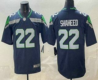 Men's Seattle Seahawks 22 Rashid Shaheed Limited Navy Vapor Jersey