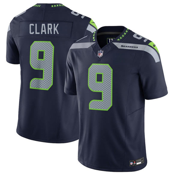Men's Seattle Seahawks 9 Bud Clark Navy 2026 Draft F.U.S.E. Vapor Untouchable Limited Football Stitched Jersey