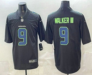 Men's Seattle Seahawks 9 Kenneth Walker III Limited Navy FUSE Vapor Jersey