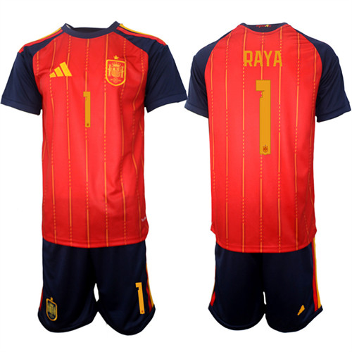Men's Spain 1 RAYA National Team FIFA x World Cup 2026 Home Red On Field Jerseys
