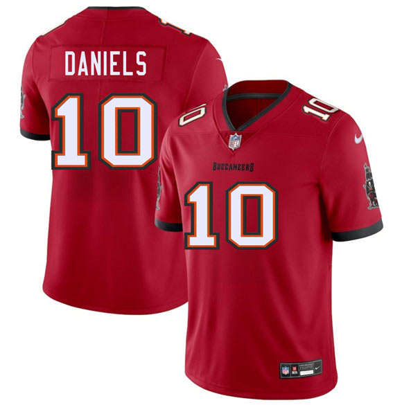 Men's Tampa Bay Buccaneers 10 Jalon Daniels Red 2026 Draft Vapor Limited Football Stitched Jersey