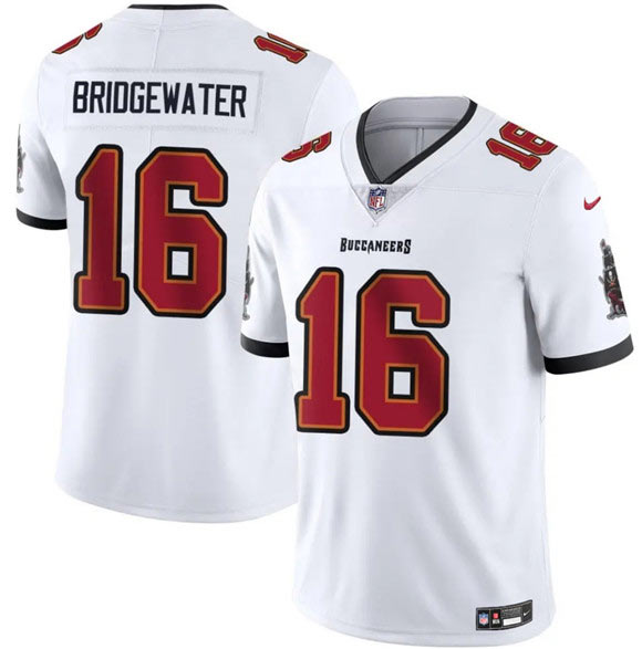 Men's Tampa Bay Buccaneers 16 Teddy Bridgewater White Vapor Limited Football Stitched Jersey