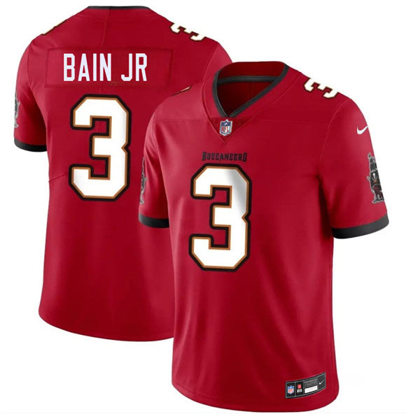 Men's Tampa Bay Buccaneers 3 Rueben Bain Jr Red 2026 Draft Vapor Limited Football Stitched Jersey