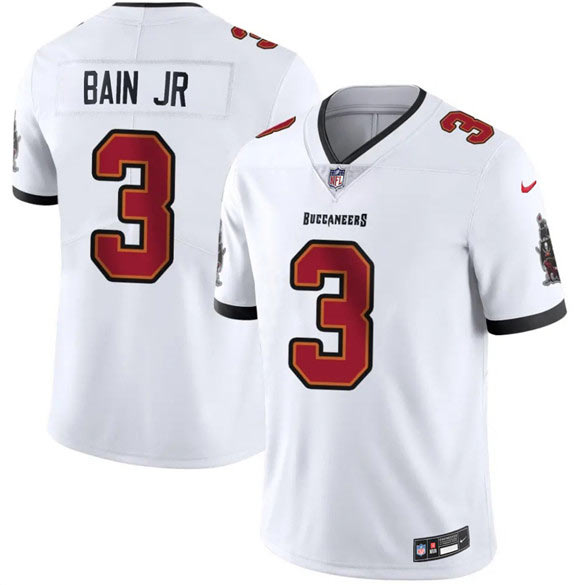 Men's Tampa Bay Buccaneers 3 Rueben Bain Jr White 2026 Draft Vapor Limited Football Stitched Jersey