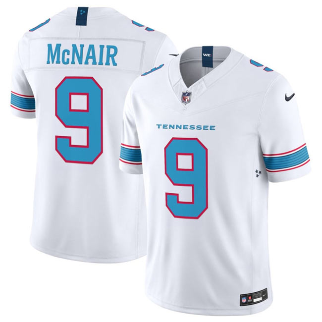 Men's Tennessee Titans 9 Steve McNair White 2026 F.U.S.E. Vapor Limited Stitched Football Jersey