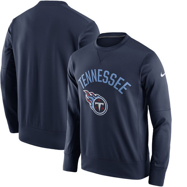 Men's Tennessee Titans Navy Sideline Circuit Performance Sweatshirt