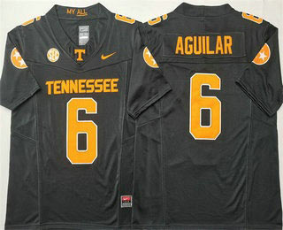 Men's Tennessee Volunteers 6 Joey Aguilar Anthracite FUSE College Football Jersey