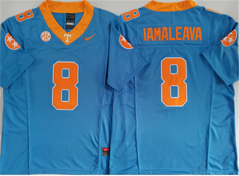 Men's Tennessee Volunteers 8 Nico Iamaleava Blue F.U.S.E. Stitched Jersey