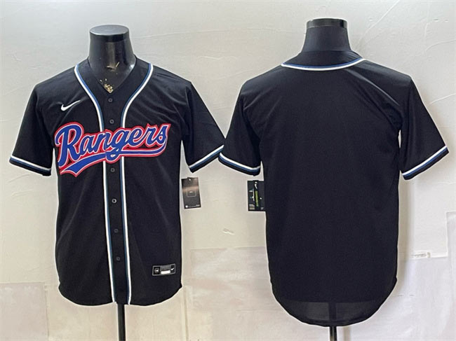 Men's Texas Rangers Blank 2026 Fashion Replica Black Out Stitched Baseball Jersey