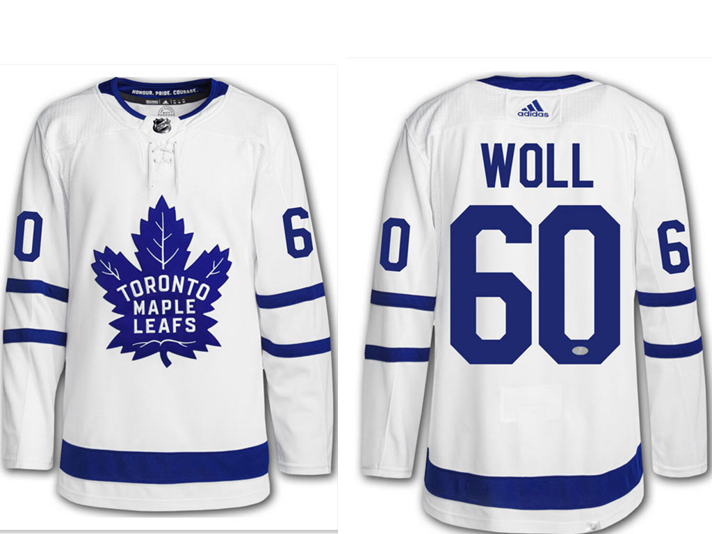 Men's Toronto Maple Leafs 60 Joseph Woll White Adidas Stitched NHL Jersey