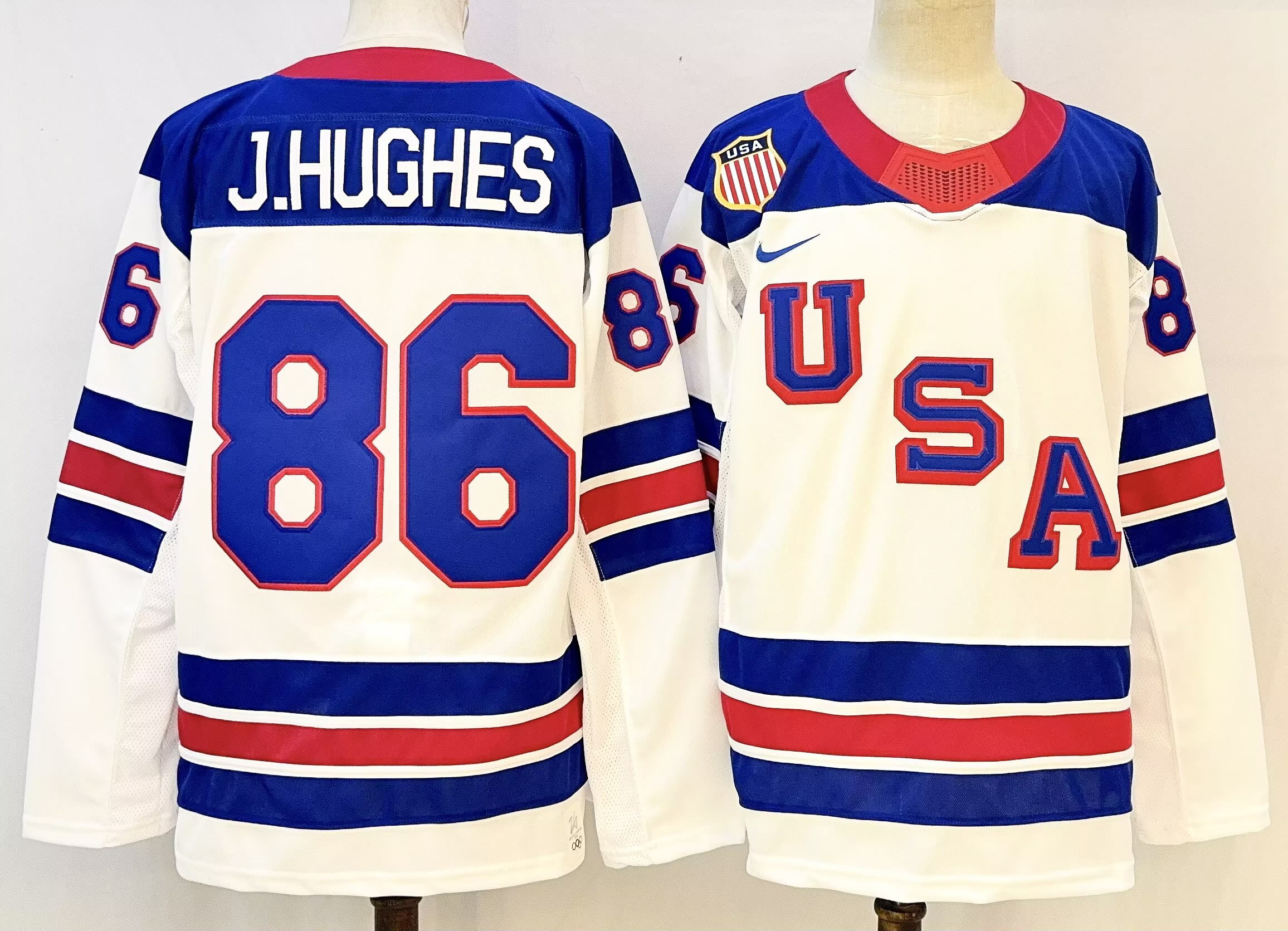 Men's USA 86 Jack Hughes White 2025 2026 Stitched Jersey