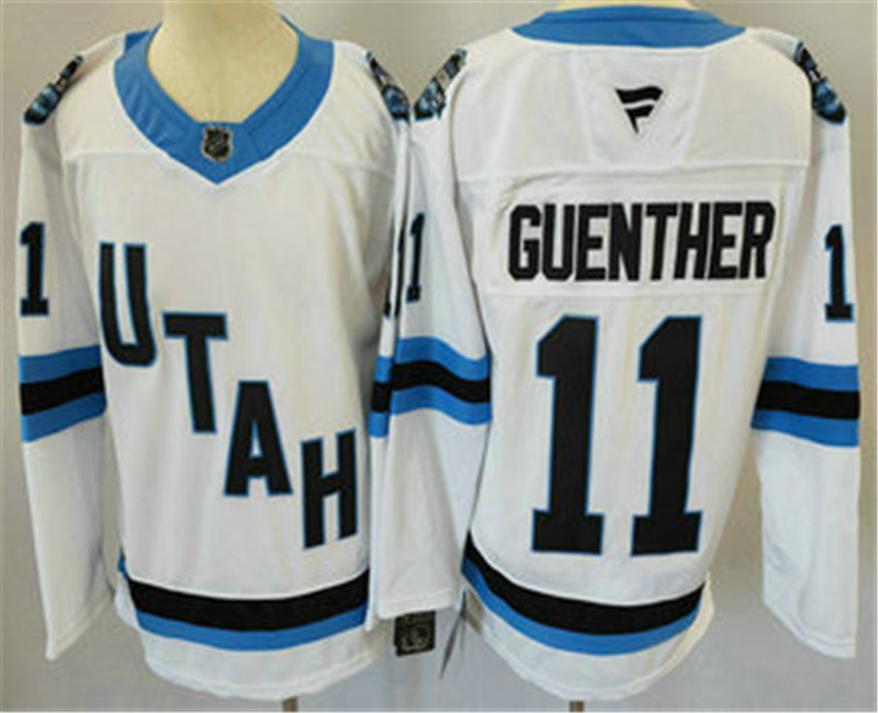 Men's Utah Hockey Club 11 Dylan Guenther White 2024 Stitched Jersey