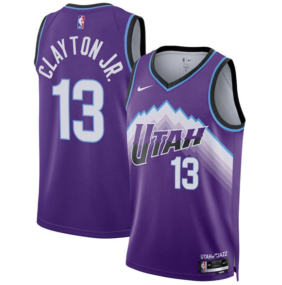 Men's Utah Jazz 13 Walter Clayton Jr. Purple 2025 Icon Edition Stitched Basketball Jersey