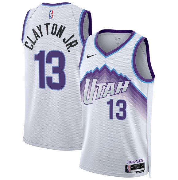 Men's Utah Jazz 13 Walter Clayton Jr. White 2025 Association Edition Stitched Basketball Jersey