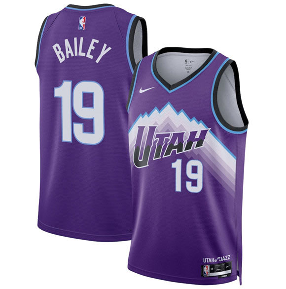 Men's Utah Jazz 19 Ace Bailey Purple 2025 Icon Edition Stitched Basketball Jersey