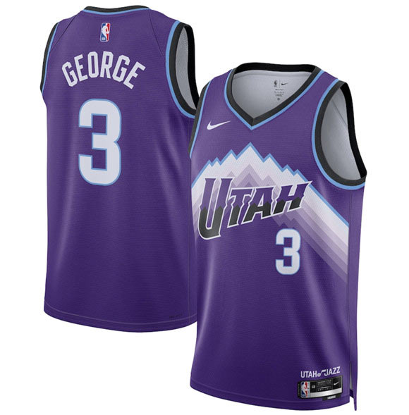 Men's Utah Jazz 3 Keyonte George Purple 2025 Icon Edition Stitched Basketball Jersey