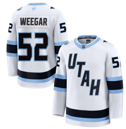 Men's Utah Mammoth 52 Mackenzie Weegar Fanatics White Away Premium Jersey