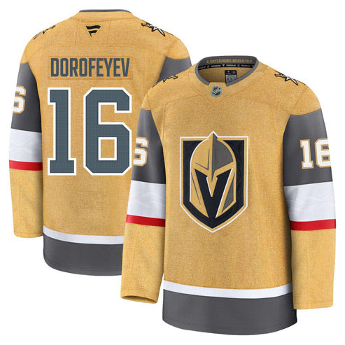 Men's Vegas Golden Knights 16 Pavel Dorofeyev Gold Home Authentic Jersey