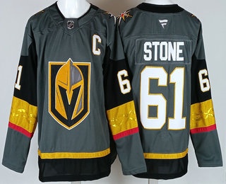 Men's Vegas Golden Knights 61 Mark Stone Gray Authentic Jersey