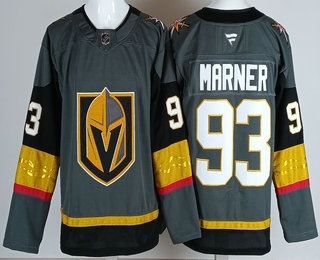 Men's Vegas Golden Knights 93 Mitch Marner Gray Authentic Jersey