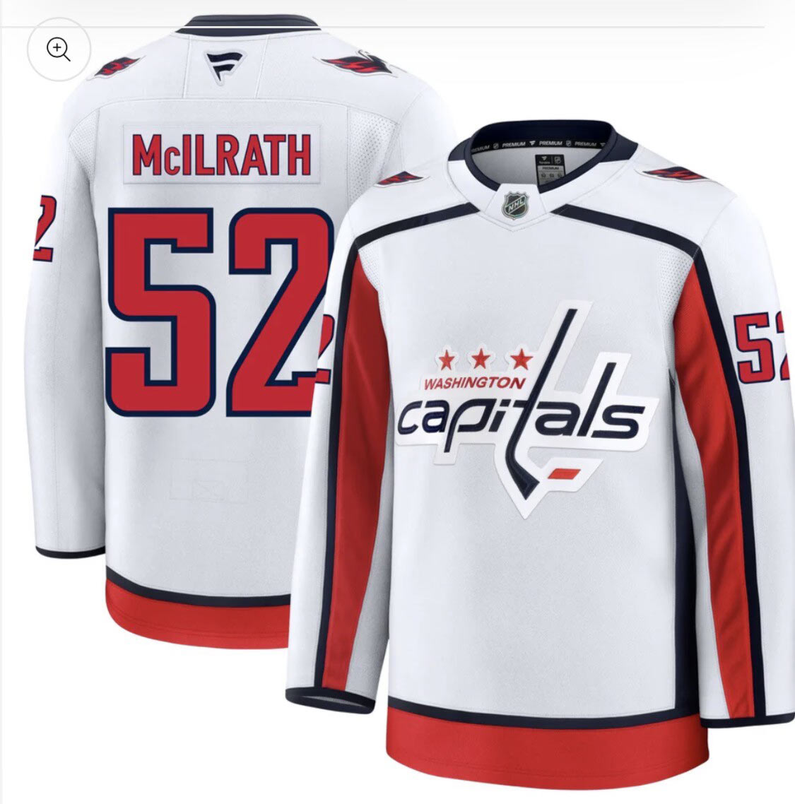 Men's Washington Capitals 52 Dylan Mcilrath White Jersey