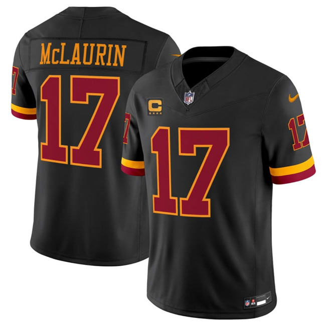 Men's Washington Commanders 17 Terry McLaurin Black 2026 F.U.S.E. Hail Raiser Alternate Vapor Limited Stitched Football Jersey