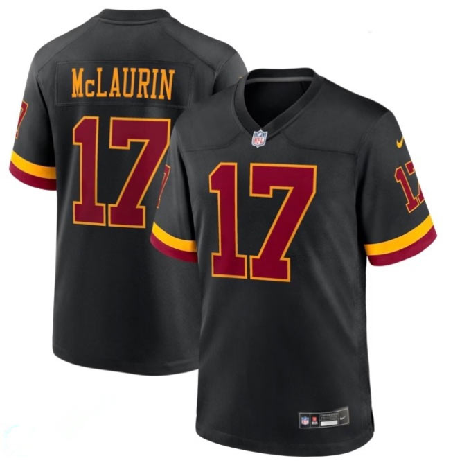 Men's Washington Commanders 17 Terry McLaurin Black Limited Stitched Football Jersey