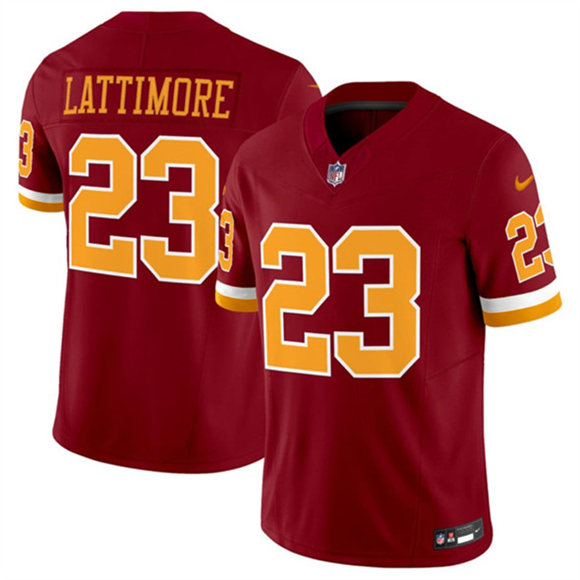 Men's Washington Commanders 23 Marshon Lattimore Burgundy 2025 F.U.S.E. Throwback Limited Football Stitched Jersey
