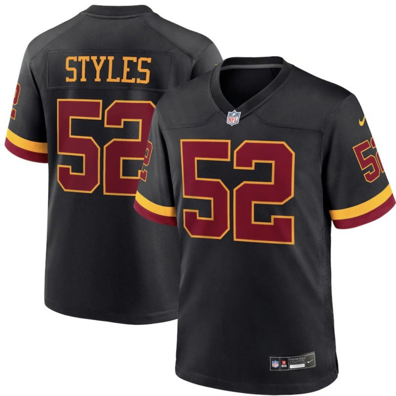 Men's Washington Commanders 52 Sonny Styles Black 2026 F.U.S.E. Hail Raiser Alternate Vapor Limited Stitched Football Jersey