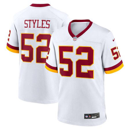 Men's Washington Commanders 52 Sonny Styles White 2026 NFL Draft Game Jersey