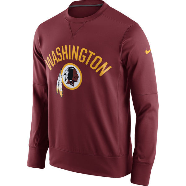 Men's Washington Redskins Burgundy Sideline Circuit Performance Sweatshirt